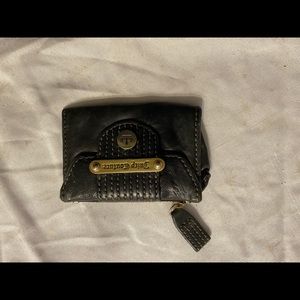 Juicy couture change purse black with fold hardware